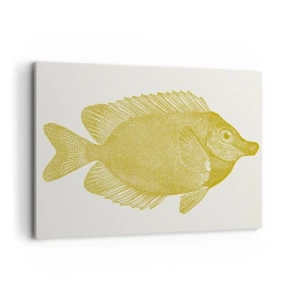 Canvastavla - Bild på duk - Fisk och det är allt - 100x70 cm