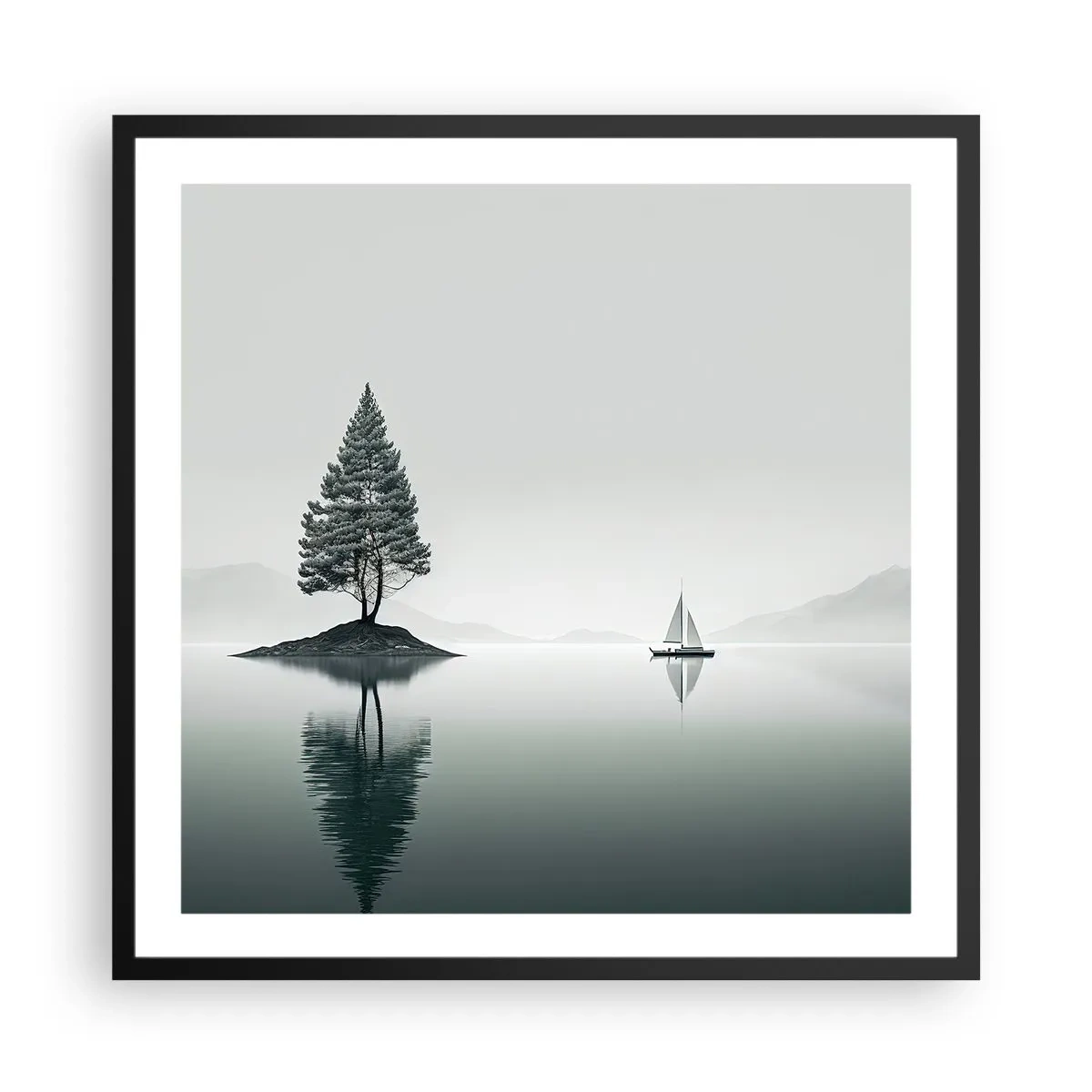 Affisch i svart ram - En dröm - 60x60 cm