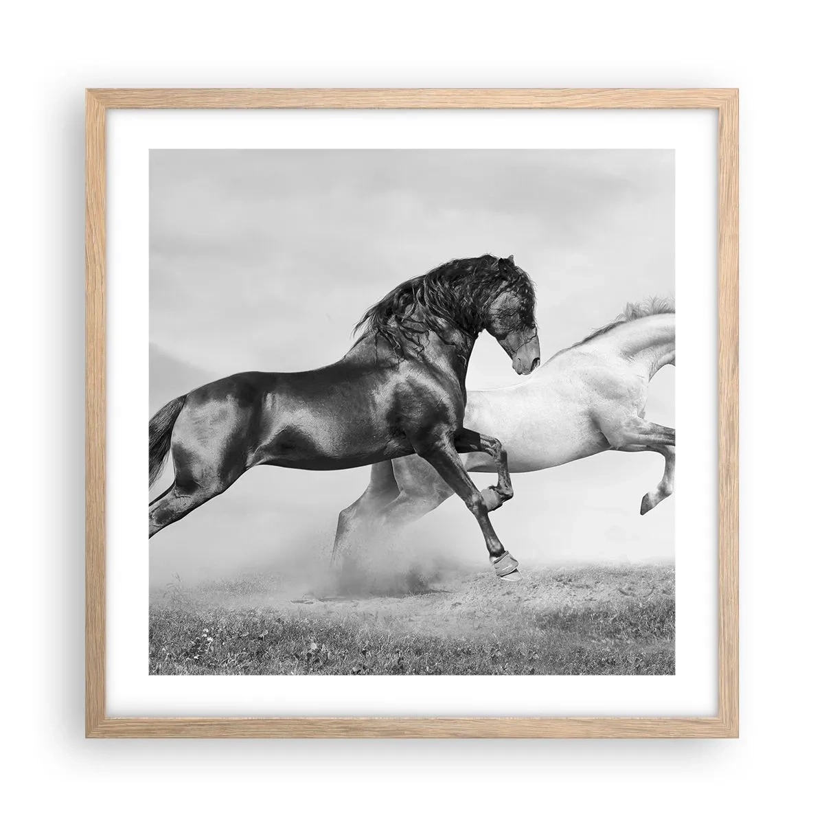 Affisch i ram av ljusek - Änglar och demoner - 50x50 cm