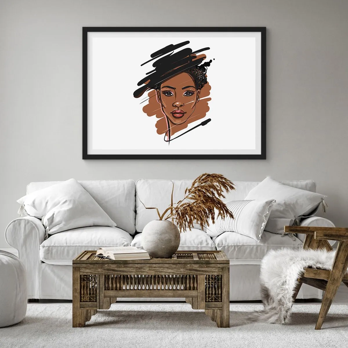 Affisch i svart ram - Söt som choklad - 40x30 cm