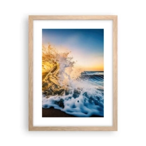 Affisch i ram av ljusek - Lek i sanden - 30x40 cm