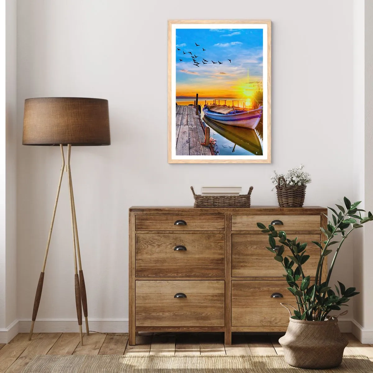 Affisch i ram av ljusek - Adjö, vi ses imorgon - 30x40 cm