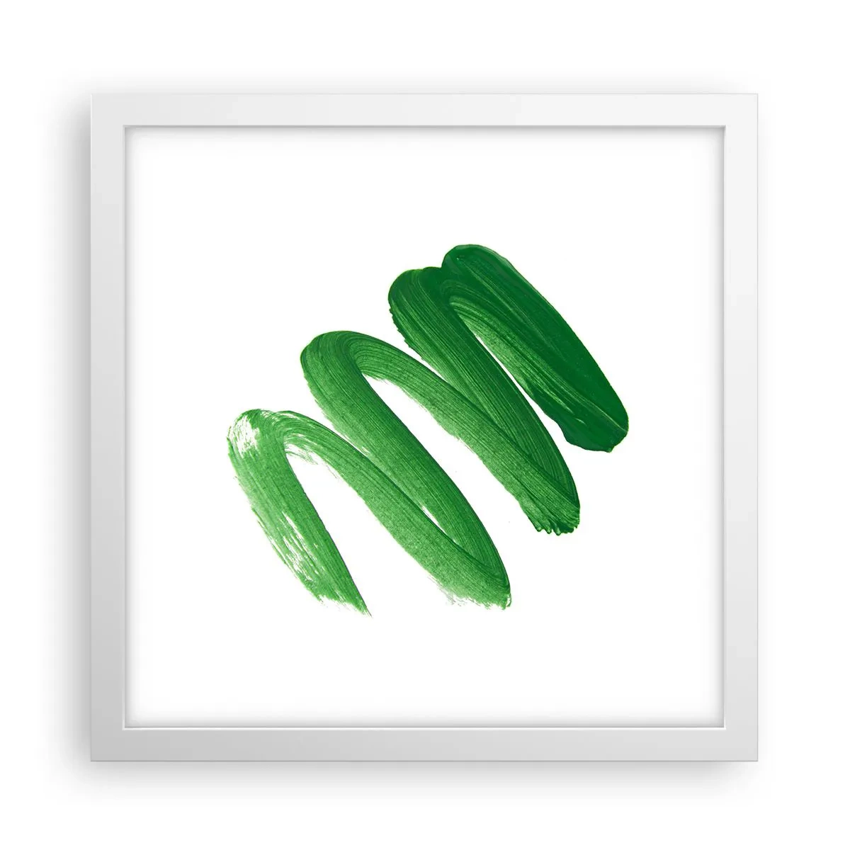 Affisch i vit ram - Ett grönt skämt - 30x30 cm