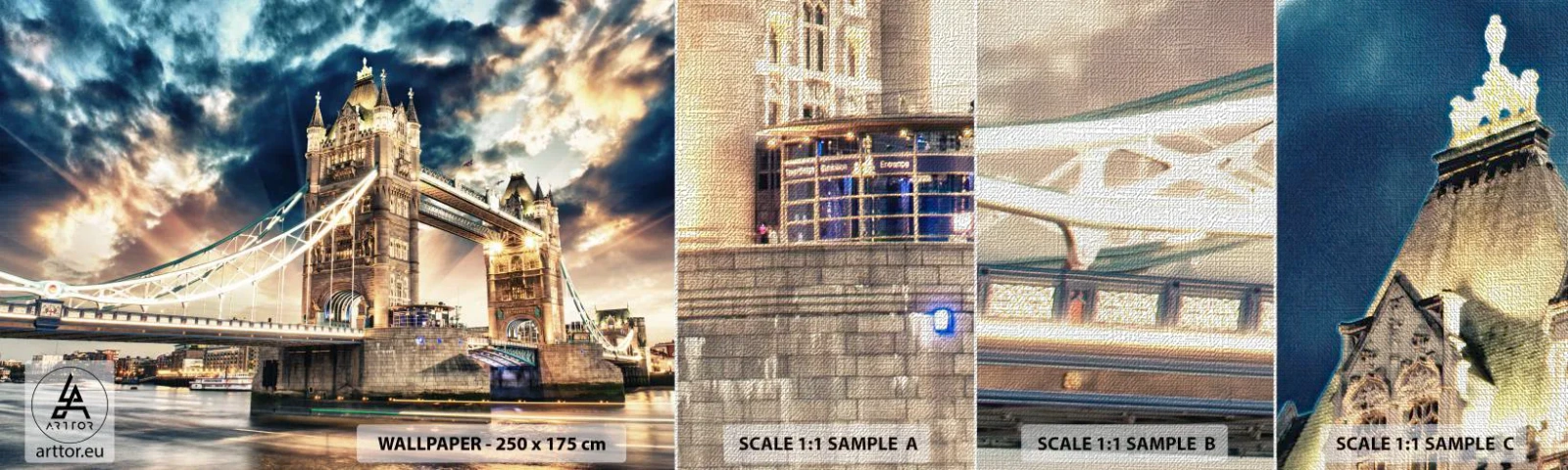 Provbit av fototapet Premium Canvas - Monument över viktorianska imperiet - Stad, London, Arkitektur - 100x30 cm