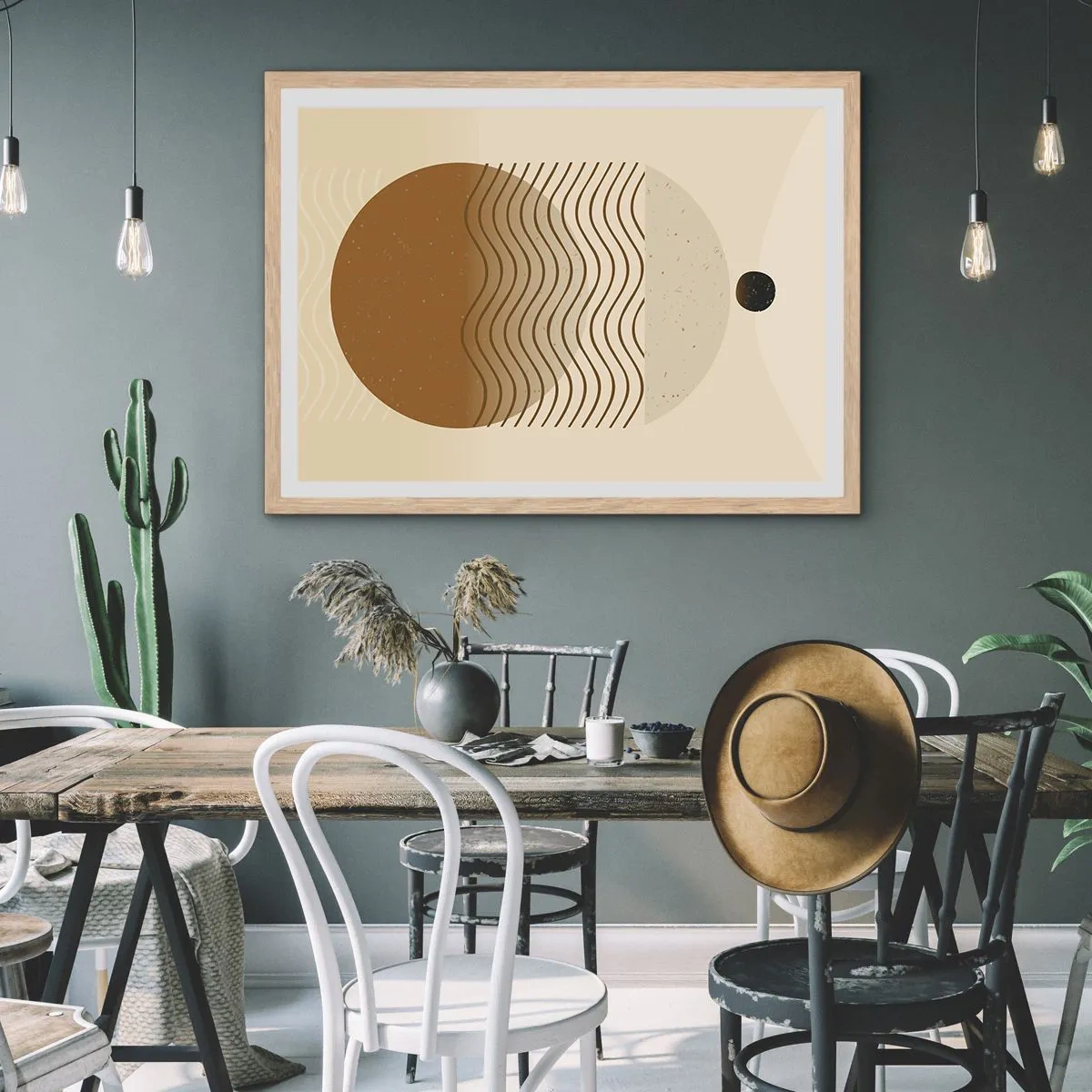 Affisch i ram av ljusek - Om geometriska figurers ursprung - 91x61 cm