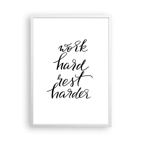 Affisch i vit ram - Livsbalans - 50x70 cm