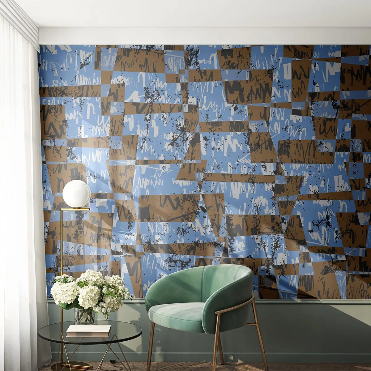 Fototapet Standard Eco - Icke-folkligt urklipp - Abstraktion, Bit, Modernt mönster - 200x140 cm