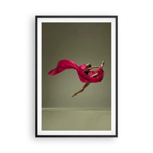 Affisch i svart ram - Dansande låga - 61x91 cm