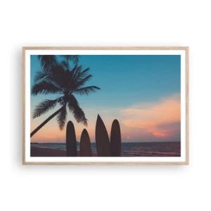 Affisch i ram av ljusek - Imorgon blir det också kul - 100x70 cm