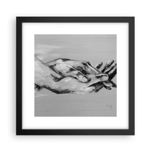 Affisch i svart ram - Början... - 30x30 cm