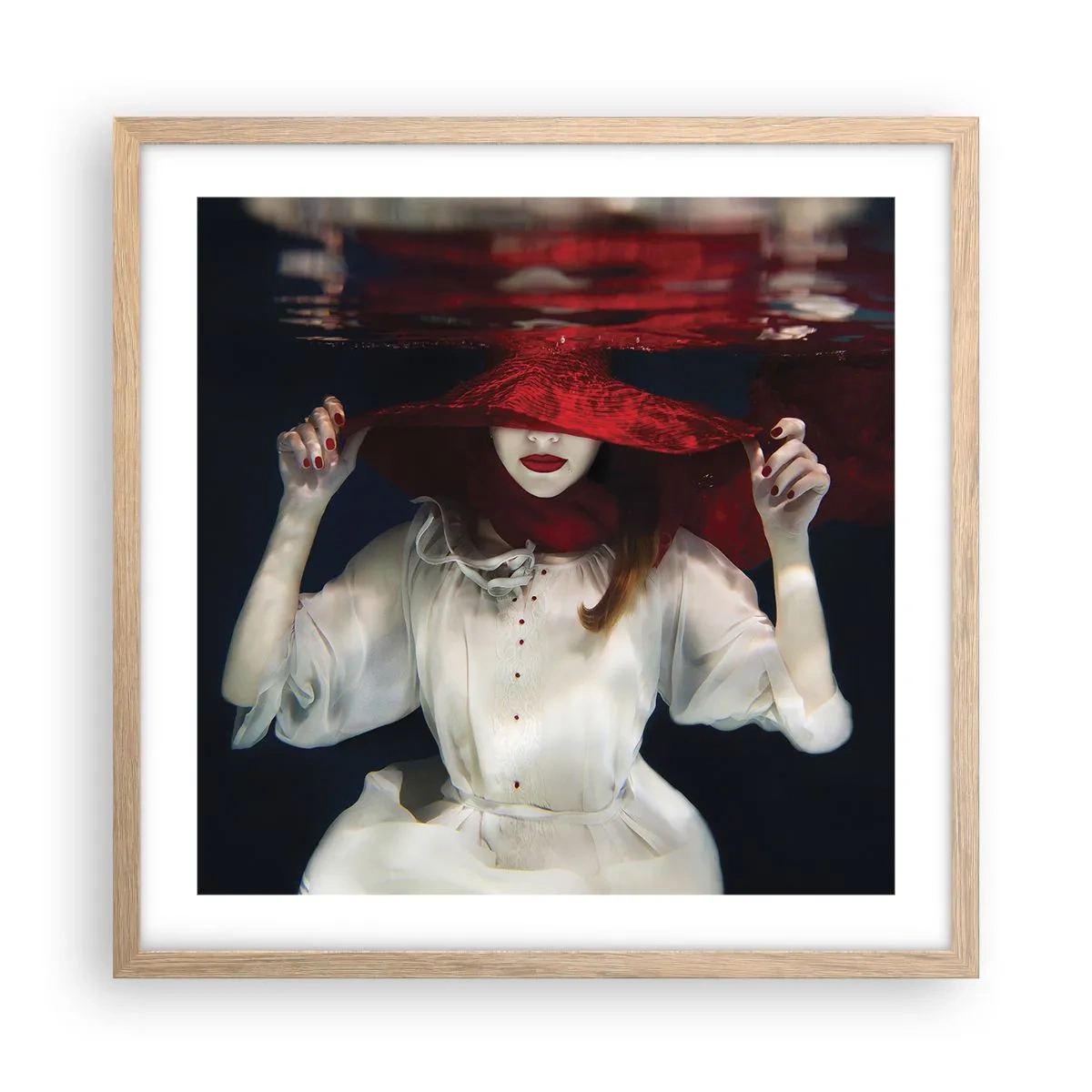 Affisch i ram av ljusek - Konstig fru - 50x50 cm