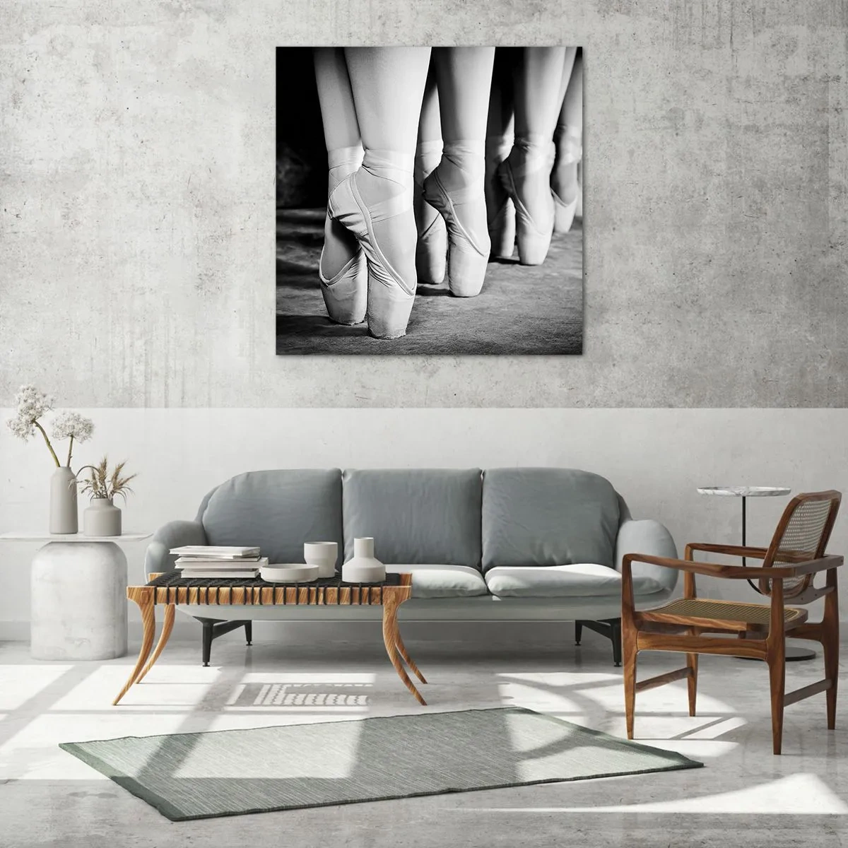 Glastavla - Bild på glas - Tillsammans, lätt - 50x50 cm