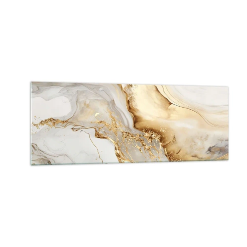 Glastavla - Bild på glas - Abstraktion: skönhet och godhet - 140x50 cm