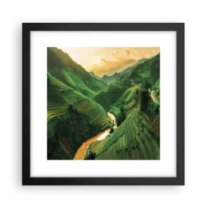 Affisch i svart ram - Vietnamesisk dal - 30x30 cm
