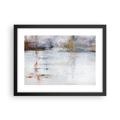 Affisch i svart ram - Bakom luftridån - 40x30 cm