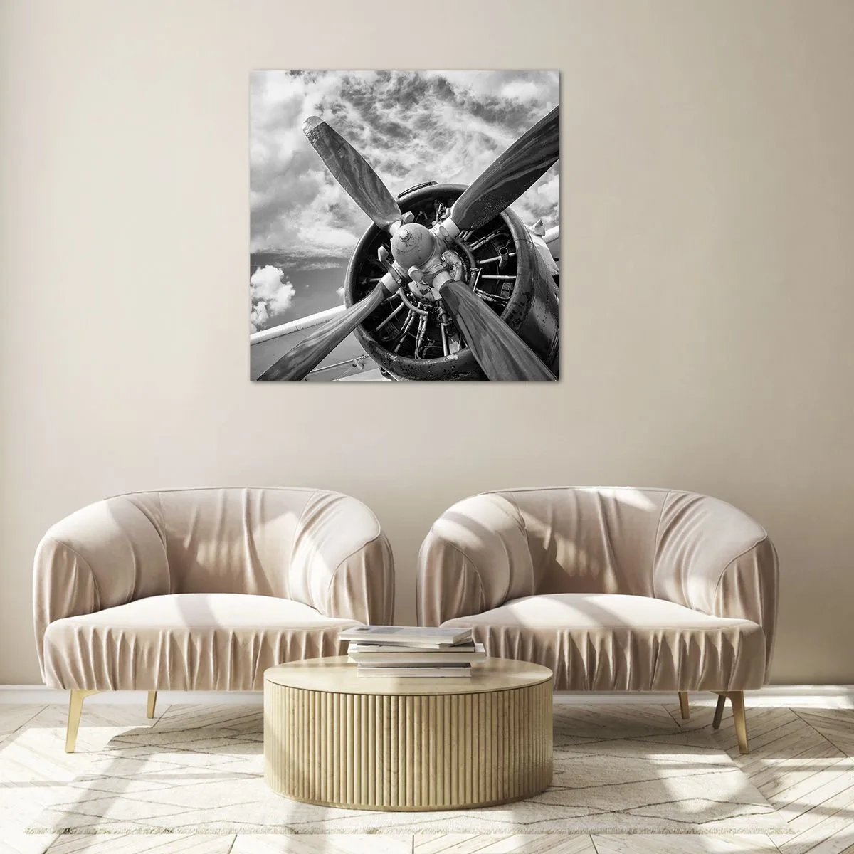 Glastavla - Bild på glas - Luftrummets härskare - 30x30 cm