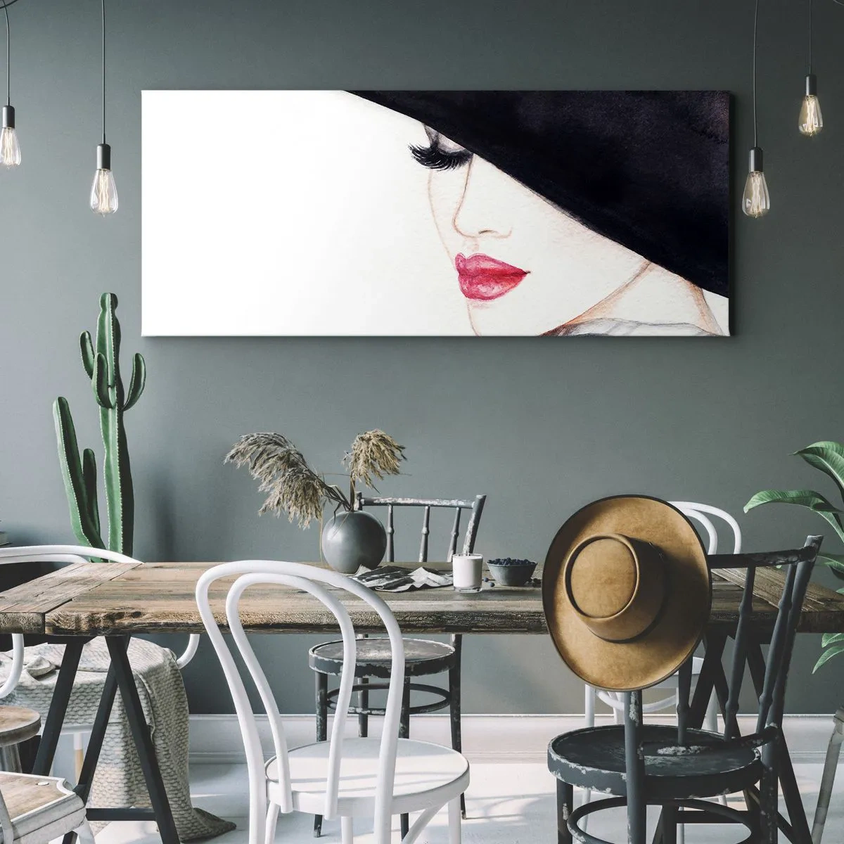 Canvastavla - Bild på duk - Elegans och sensualitet - 100x40 cm