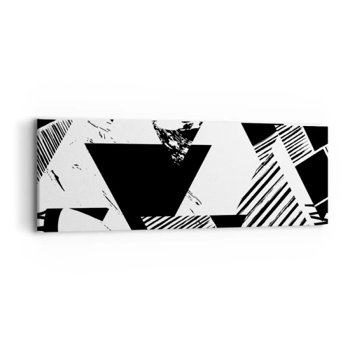 Canvastavla - Bild på duk - Det regnar trianglar - 90x30 cm