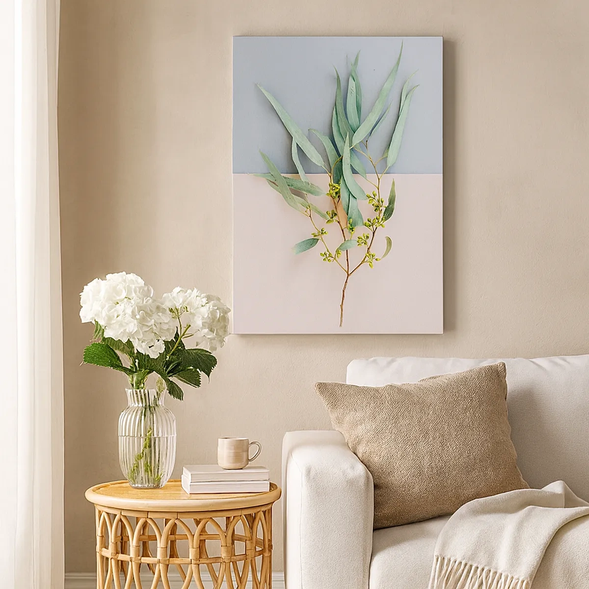 Canvastavla - Bild på duk - Pastellens subtilitet - 50x70 cm