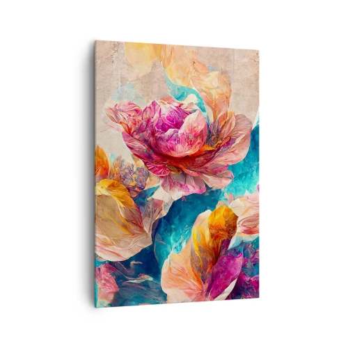 Canvastavla - Bild på duk - Den färgsprakande prakten hos en bukett - 70x100 cm