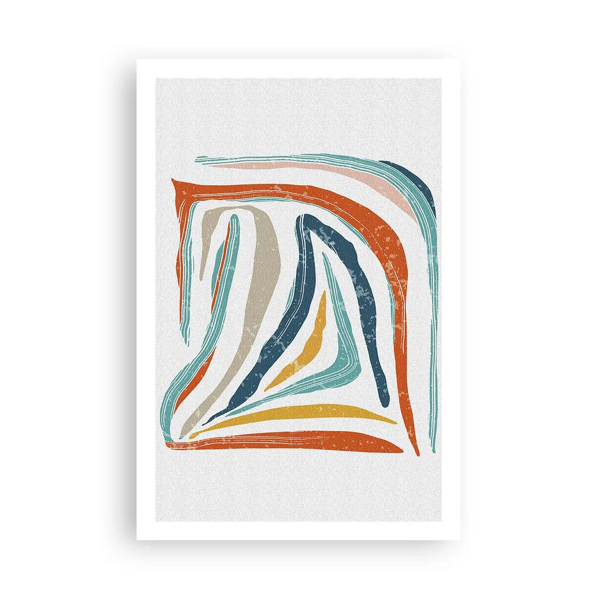 Affisch - Vänligt leende abstraktion - 61x91 cm