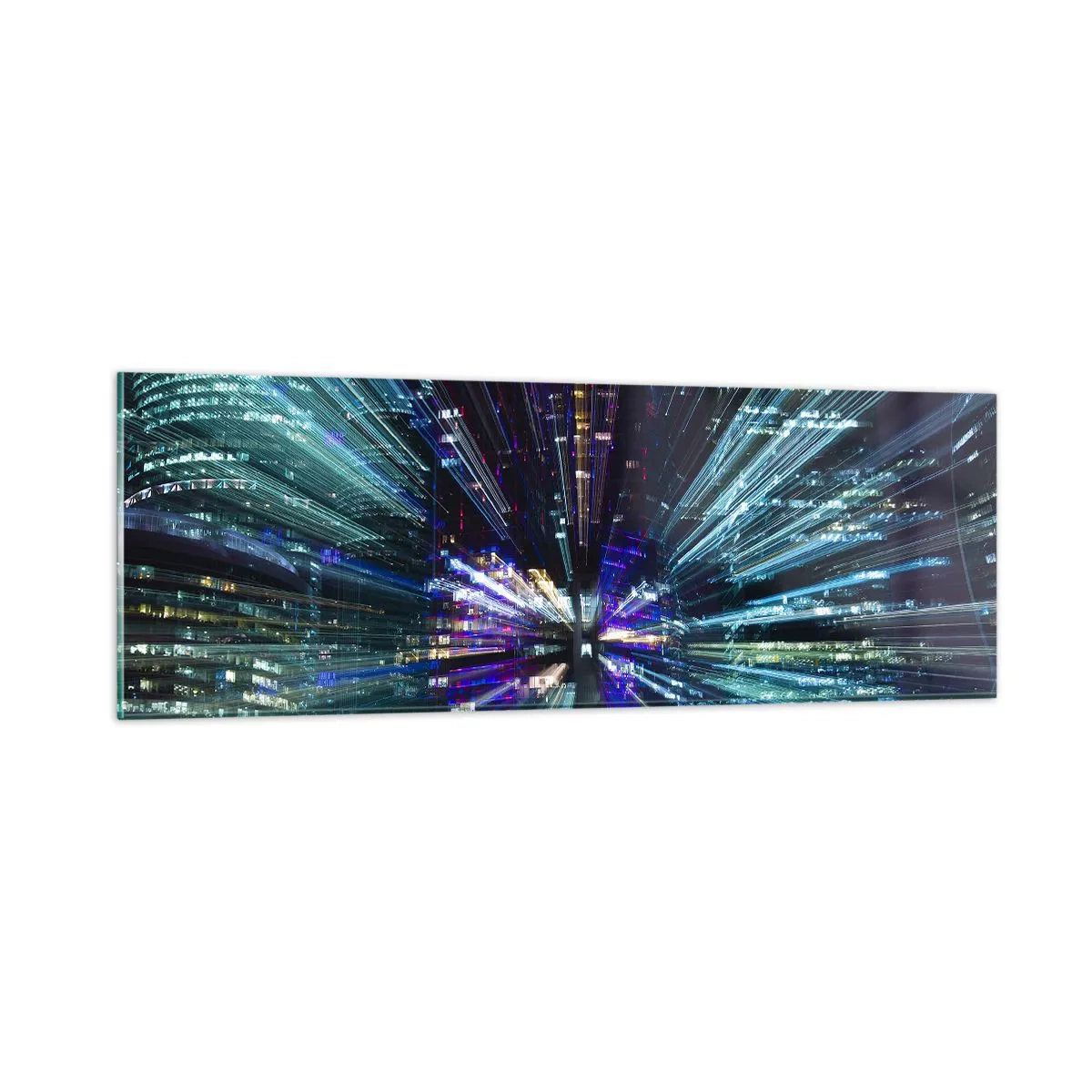 Glastavla - Bild på glas - Övergång till hyperrymden - 90x30 cm