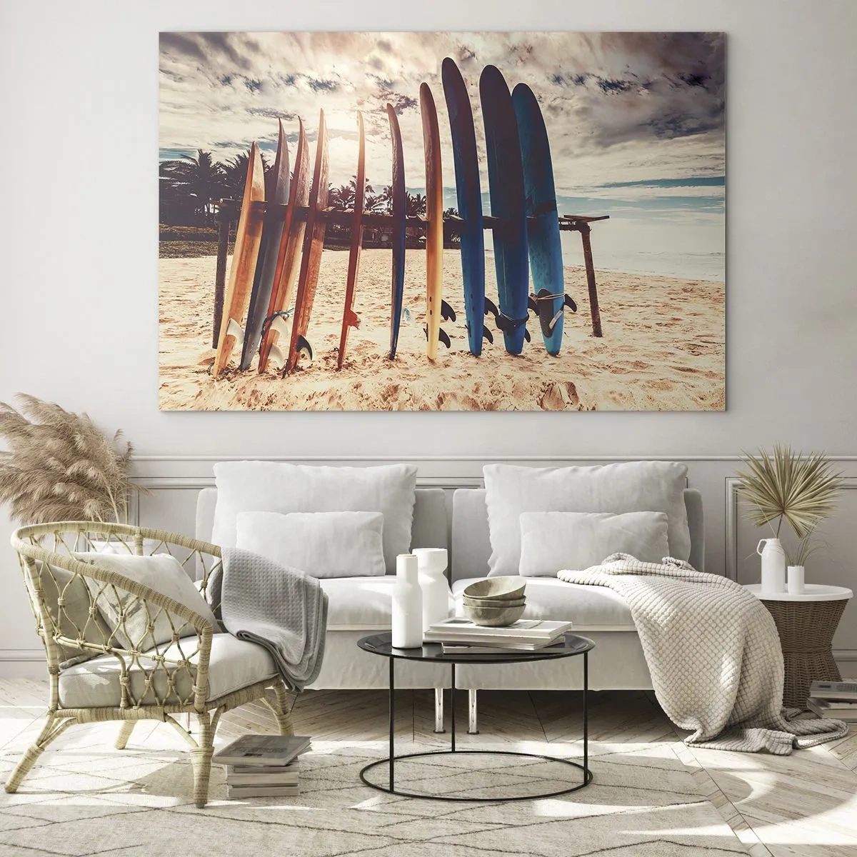 Glastavla - Bild på glas - God natt, vi ses imorgon - 100x70 cm