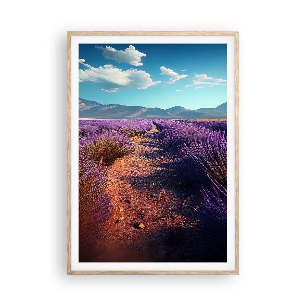 Affisch i ram av ljusek - Doftande fält - 70x100 cm