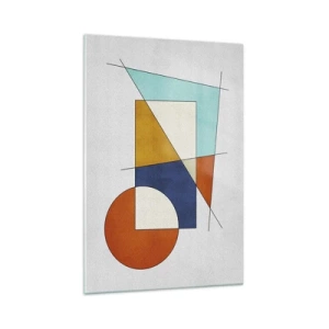 Glastavla - Bild på glas - Abstraktion: modernistiskt nöje - 70x100 cm