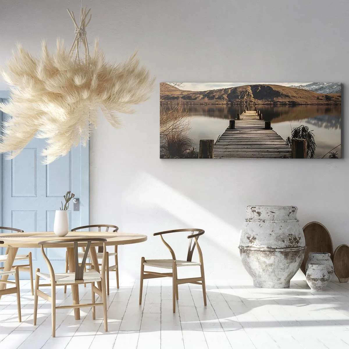 Canvastavla - Bild på duk - Ett landskap i tystnad - 100x40 cm