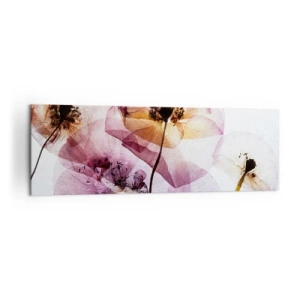Canvastavla - Bild på duk - Blommornas transparenta kroppar - 160x50 cm