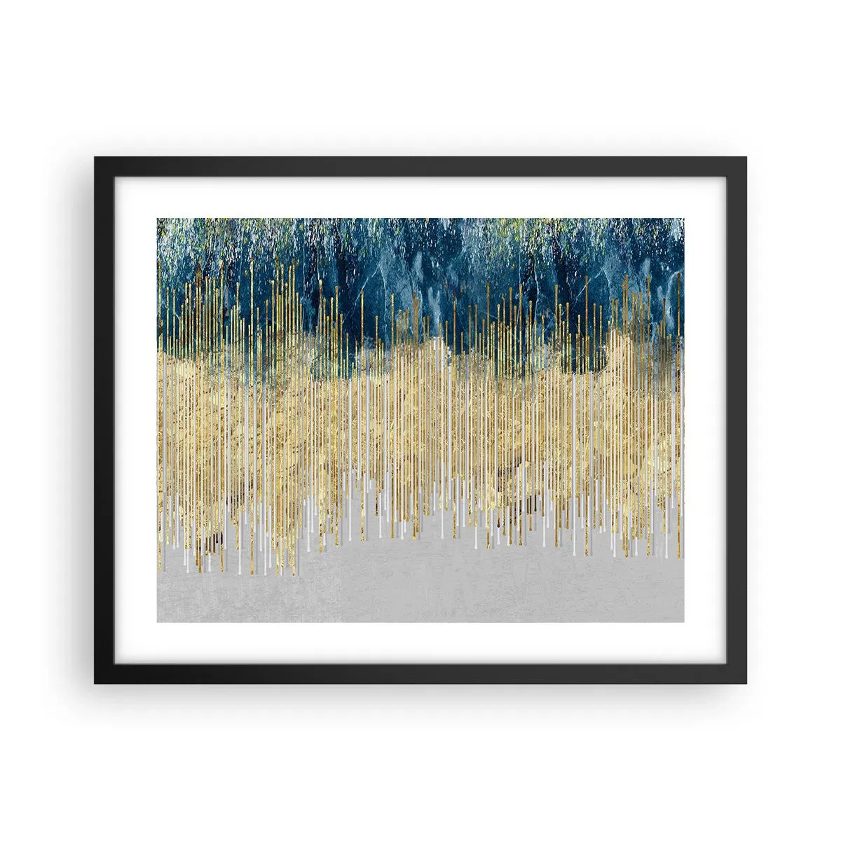 Affisch i svart ram - Förgylld gräns - 50x40 cm