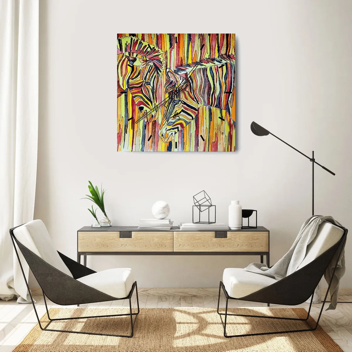 Väggklocka - Klocka på glas - Så du också... - 40x40 cm