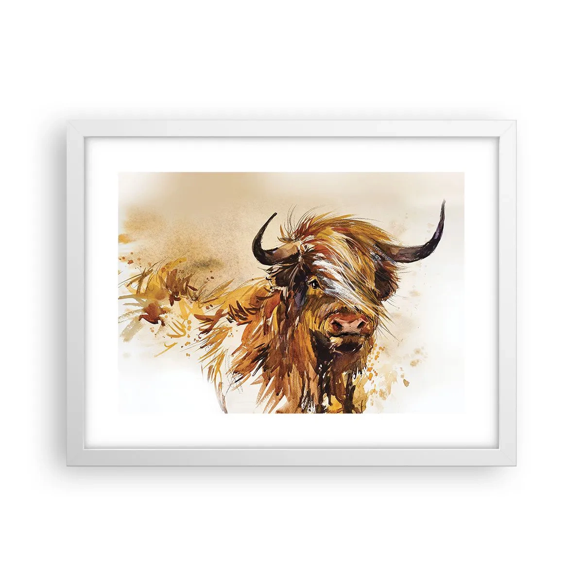 Affisch i vit ram - Jägarens dröm - 40x30 cm