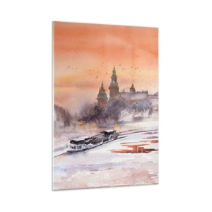 Glastavla - Bild på glas - Kunglig solnedgång - 50x70 cm