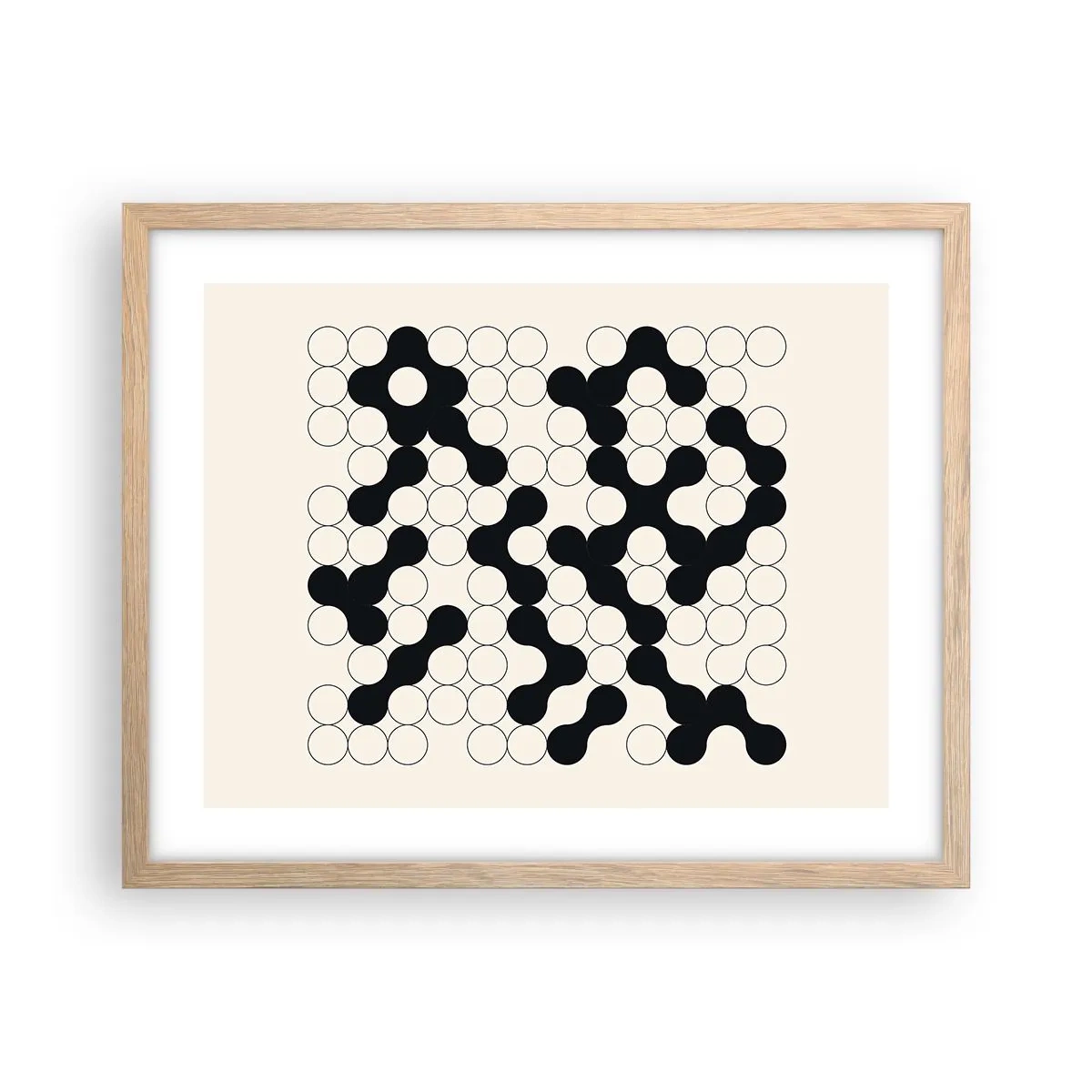 Affisch i ram av ljusek - Kinesiskt spel - variation - 50x40 cm