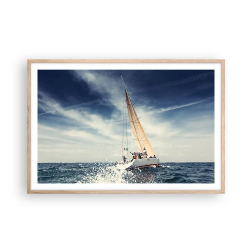 Affisch i ram av ljusek - De hinner inte ikapp oss! - 91x61 cm