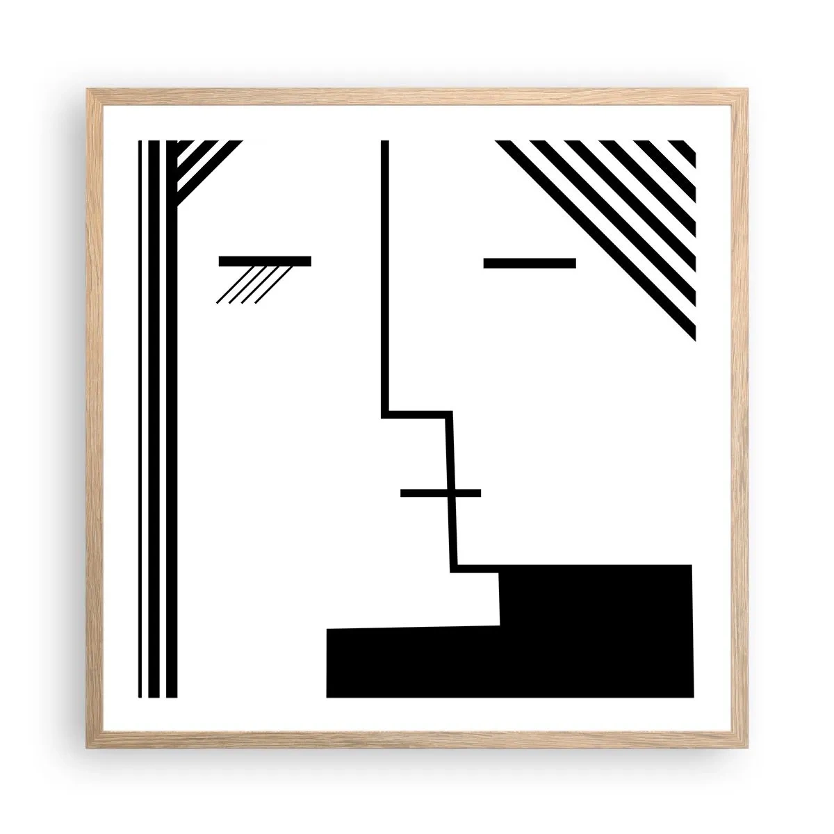 Affisch i ram av ljusek - Bara en kyss - 60x60 cm