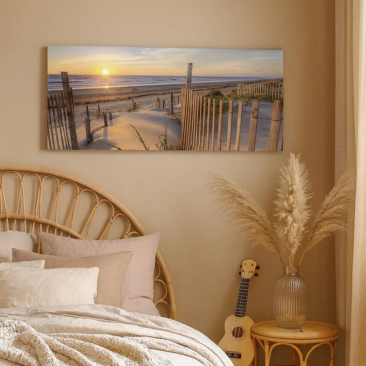 Canvastavla - Bild på duk - Vindens sken och skugga - 100x40 cm