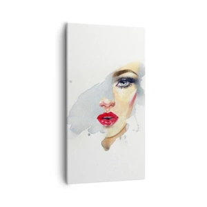 Canvastavla - Bild på duk - Reflektion i vattendroppe - 55x100 cm