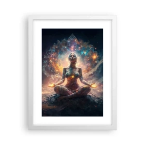 Affisch i vit ram - Flöde av god energi - 30x40 cm