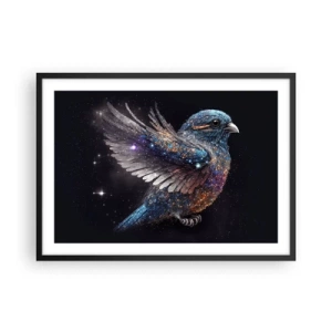 Affisch i svart ram - Diamant sparv - 70x50 cm