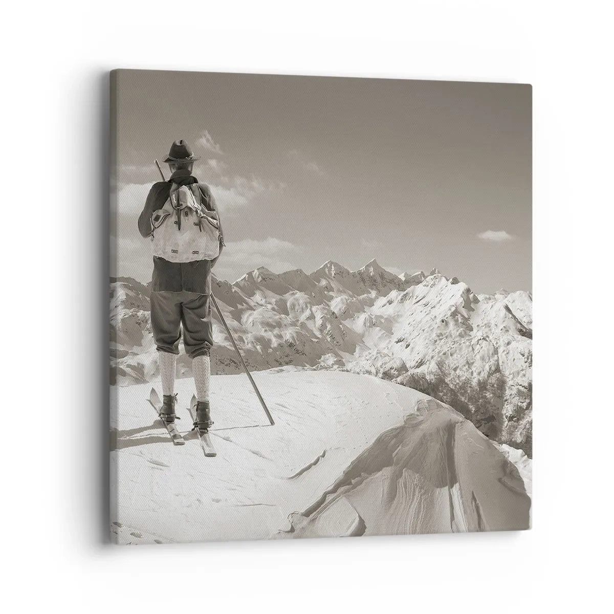 Canvastavla - Bild på duk - Och fjällen är samma - 40x40 cm