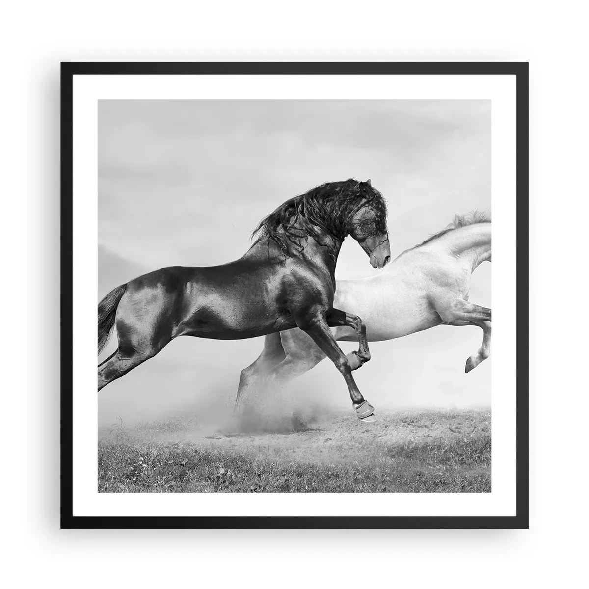 Affisch i svart ram - Änglar och demoner - 60x60 cm