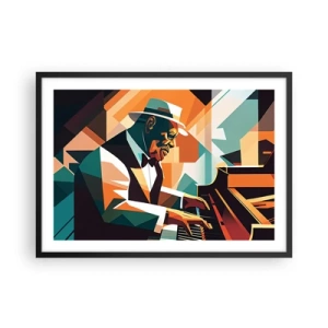 Affisch i svart ram - Allt som är jazz - 70x50 cm