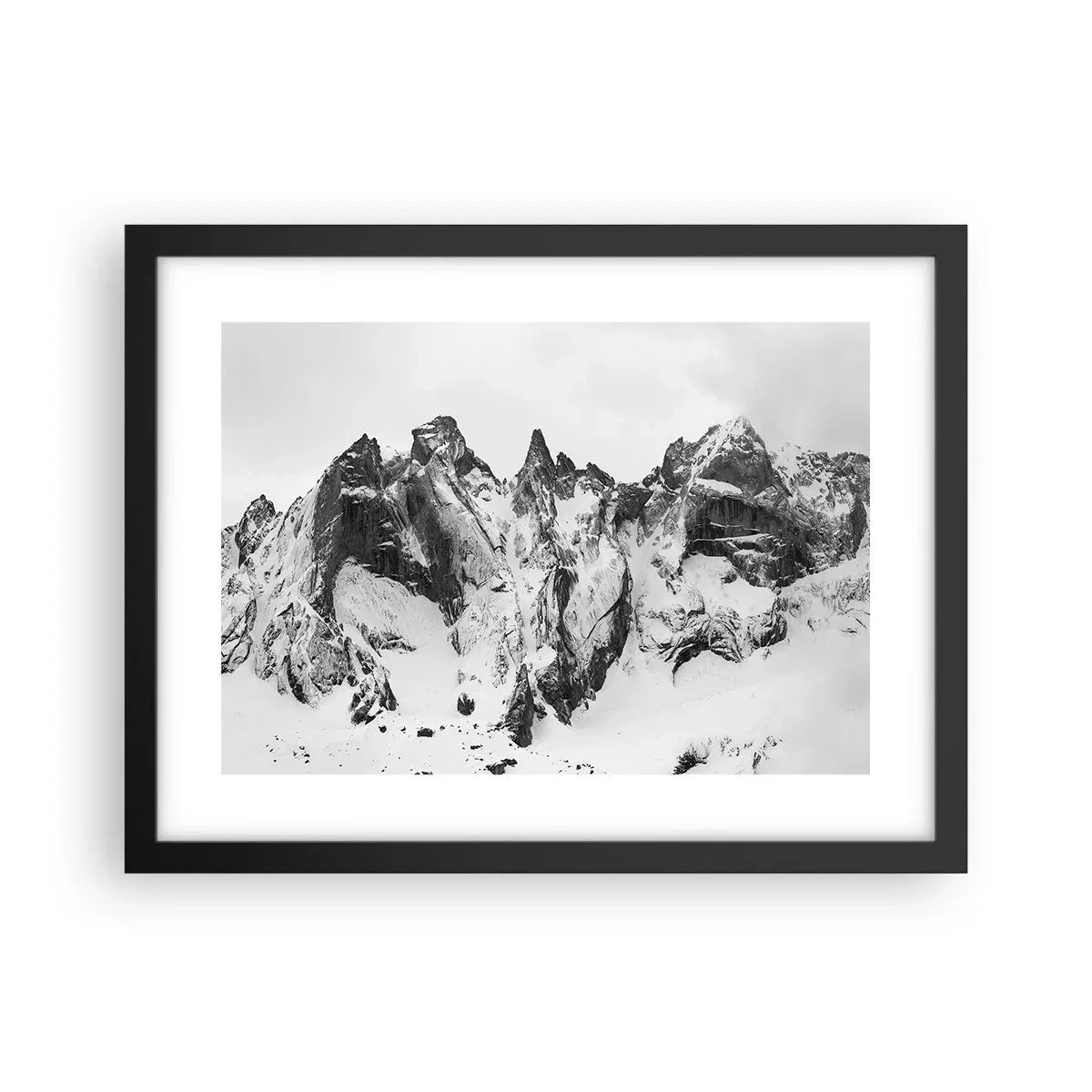 Affisch i svart ram - Granitfarlig bergsrygg - 40x30 cm