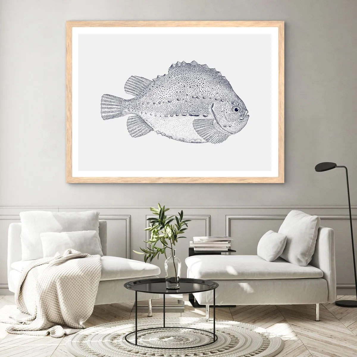 Affisch i ram av ljusek - Till naturforskarens album - 40x30 cm