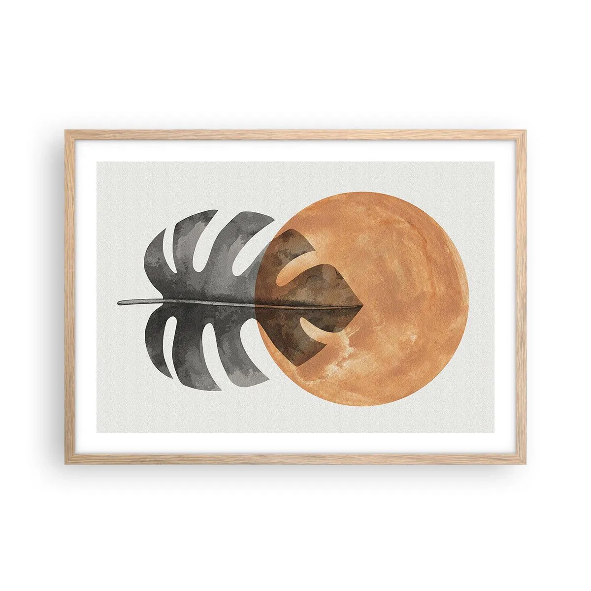 Affisch i ram av ljusek - Alltid solen - 70x50 cm