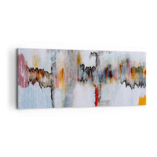 Canvastavla - Bild på duk - Med pinne på vatten - 120x50 cm