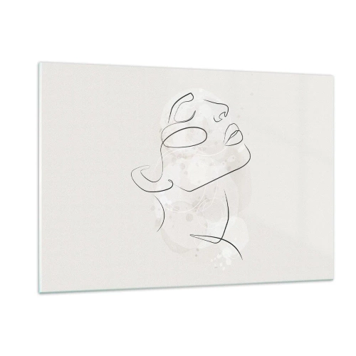 Glastavla - Bild på glas - Drömmens kontur - 120x80 cm